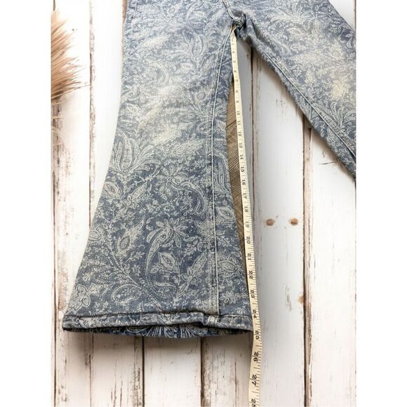 Anthropologie Pilcro Paisley Floral Printed High Rise Trouser Bootcut Buttonfly - Picture 12 of 14